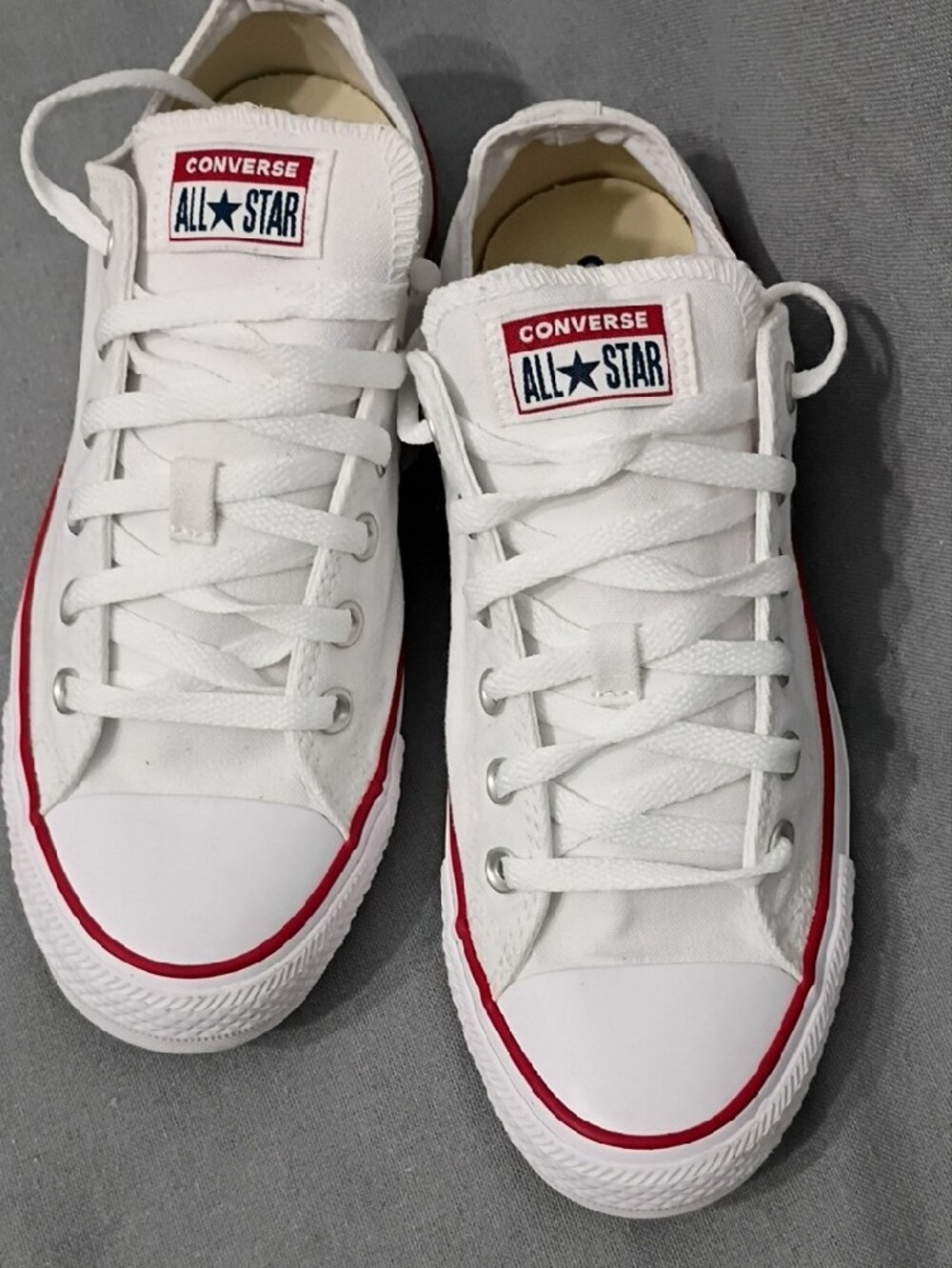 Converse All Star Classic Unisex White Low Top Sneakers Size Men's 8 / Wm's 10 - Picture 2 of 16